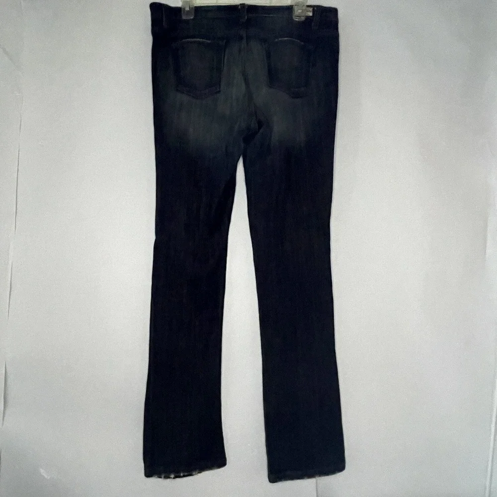 Judy Blue Jeans Women 1X Blue Denim Straight Medium Wash Distressed Destroyed